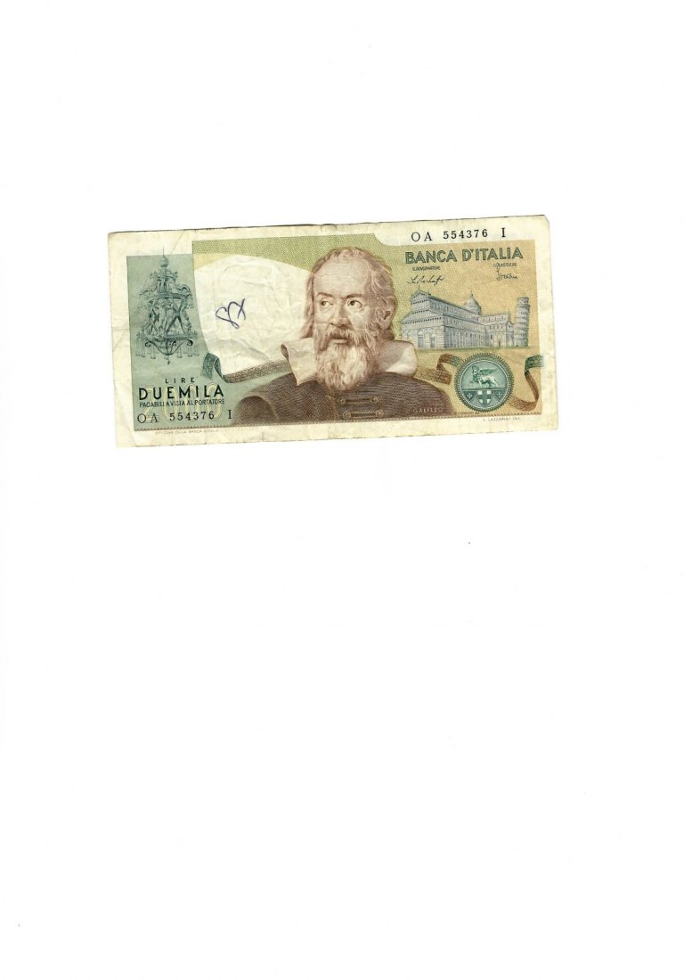  Banknote (58) Italien 2000 Lire  1983 Galileo Galilei   