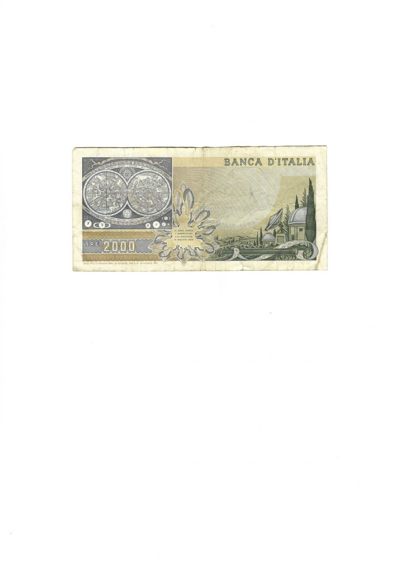  Banknote (58) Italien 2000 Lire  1983 Galileo Galilei   