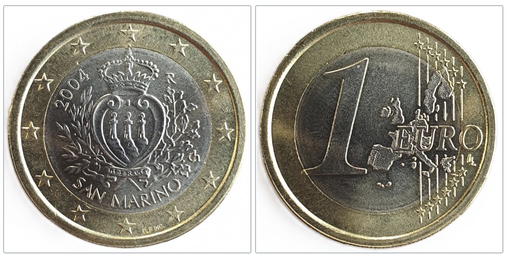  San Marino 1 Euro, 2004 Kursmünze vorzüglich   