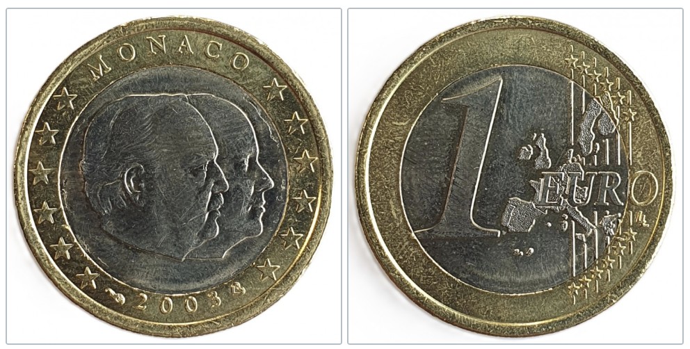  Monaco  1 Euro, 2003 Erhaltung   
