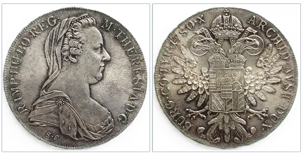  Österreich  1 Taler, 1780 Maria Theresa 23,4 g Silber fein   
