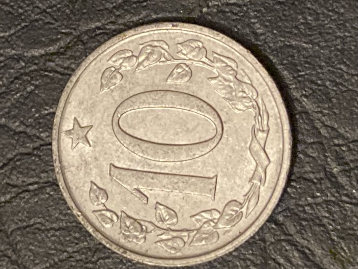  Münze Münzen Umlaufmünze Tschechoslowakei 10 Heller 1966   