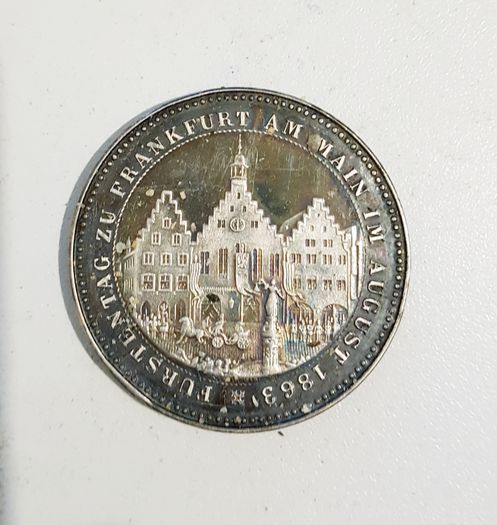  Curiosum:Frankfurt 1863 Einseitiger Abschlag Der Römer   