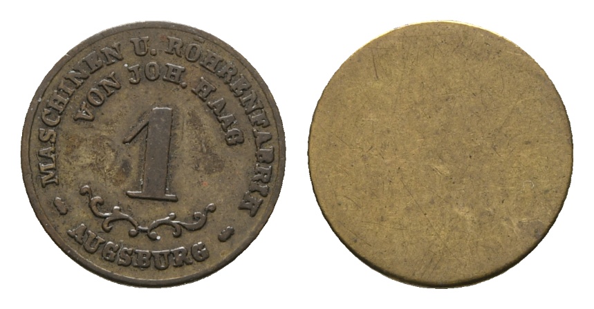  Bayern, Augsburg; Maschinen u. Röhrenfabrik von Joh. Haag (1); Menzel 1040.1   