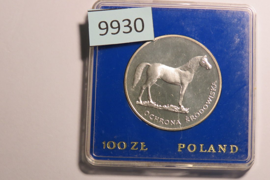  9930 Polen 1981 - 100 Zloty - PFERD - 16,5 g SILBER 0.625   