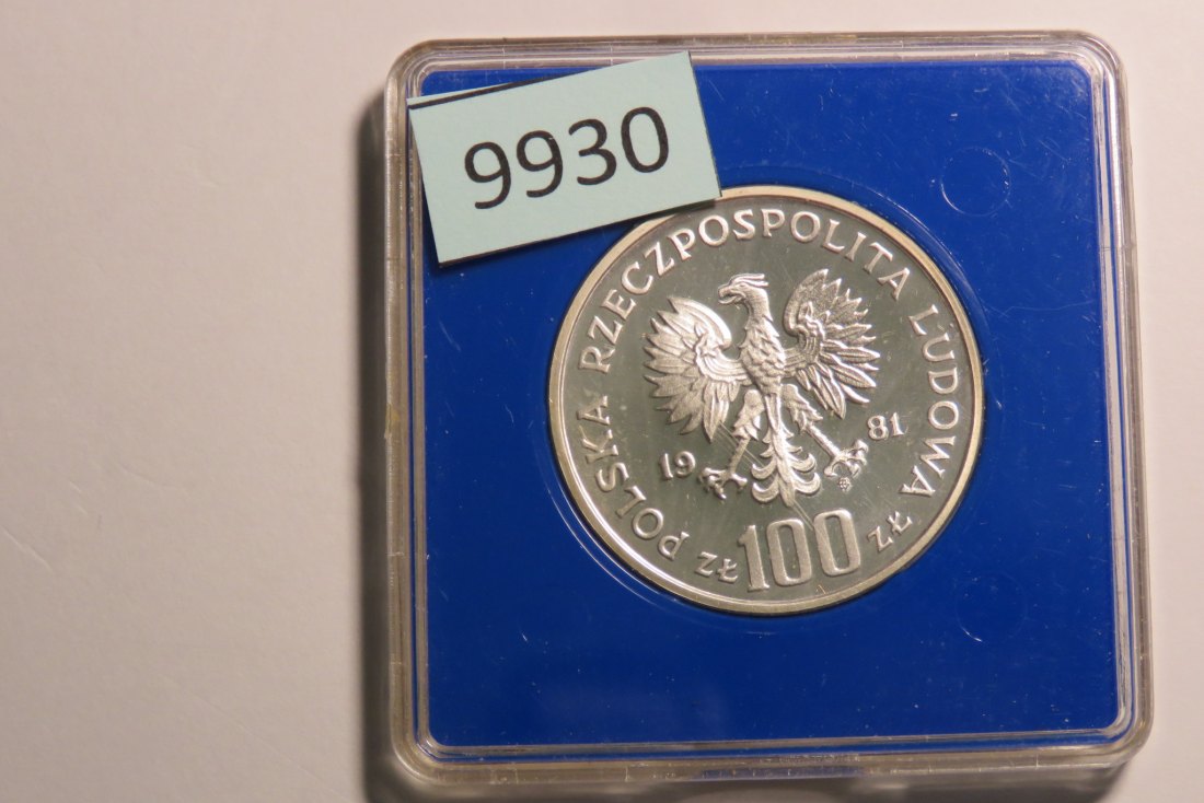  9930 Polen 1981 - 100 Zloty - PFERD - 16,5 g SILBER 0.625   