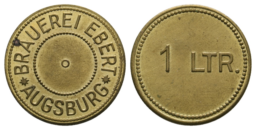  Bayern; Augsburg, Brauerei Ebert, 1 Ltr.; Menzel 928.1   