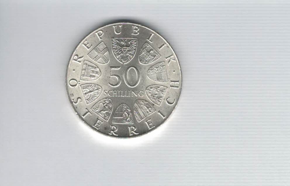  50 Schilling 1974 Gartenschau in Wien Ag/12,8g fein Österreich Spittalgold9800 (4504/1)   