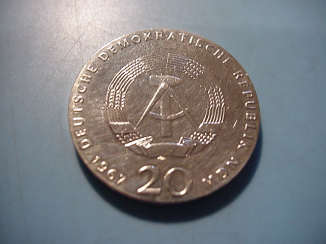  DDR 20 Mark Zum250. Todestag v.Gottfried Wilhelm Leibnitz1966   