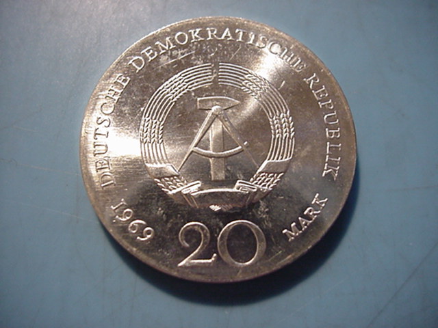  DDR 20 Mark Zum 220. Geburtstag v.Johann Wolfgang v.Goethe1969   