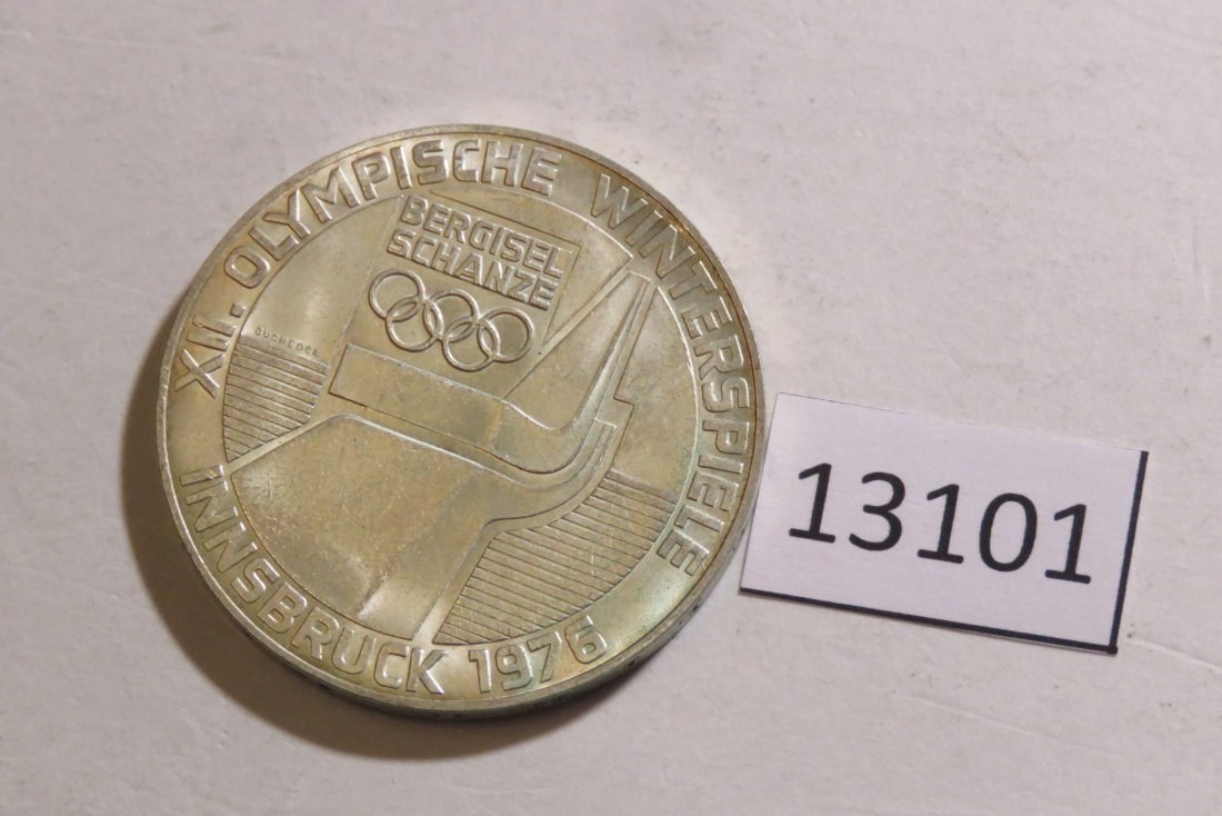  13101 Österreich 1976 - 100 Schilling - Olympia Innsbruck - Berg Isel - 24 g SILBER 0.640   