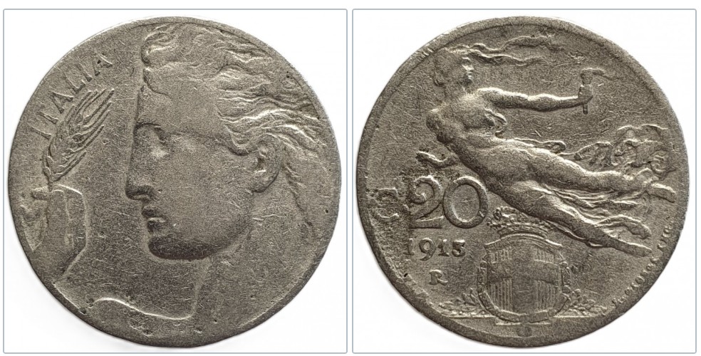  Italien 20 Centesimi, 1913   