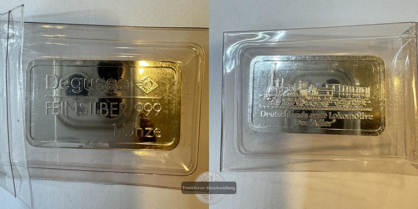  Deutschland Degussa Der Adler 1 Unze FM-Frankfurt Feinsilber: 31,1g   