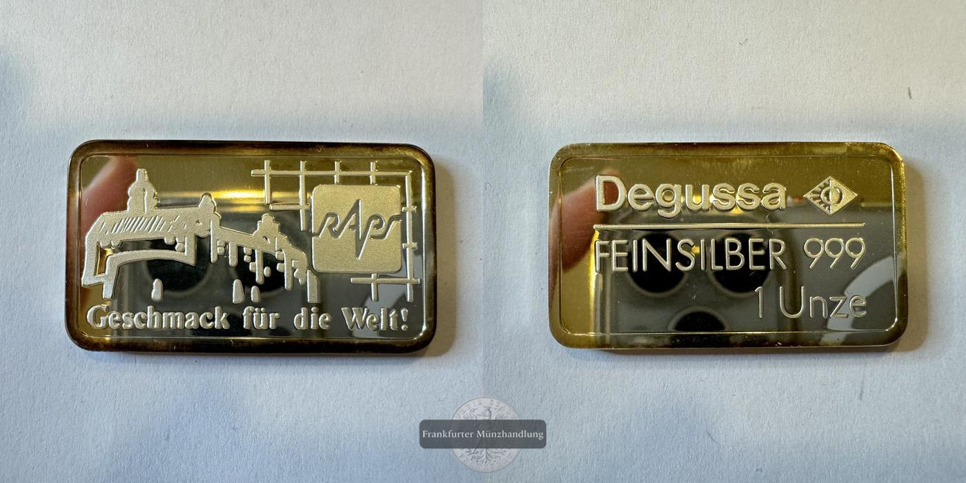  Deutschland Degussa Geschmack für die Welt 1 Unze FM-Frankfurt Feinsilber: 31,1g   