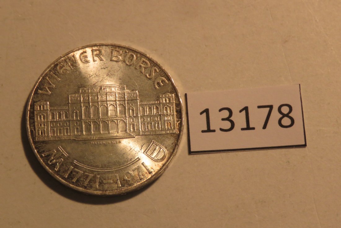  13178 Österreich 1971 - 25 Schilling - Wiener Börse - 13 g SILBER 0.800   
