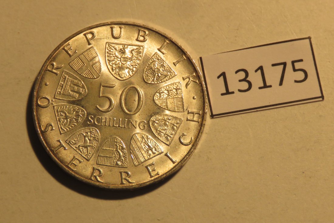  13175 Österreich 1970 - 50 Schilling -  300 Jahre Uni Innsbruck  - 20 g SILBER 0.900   