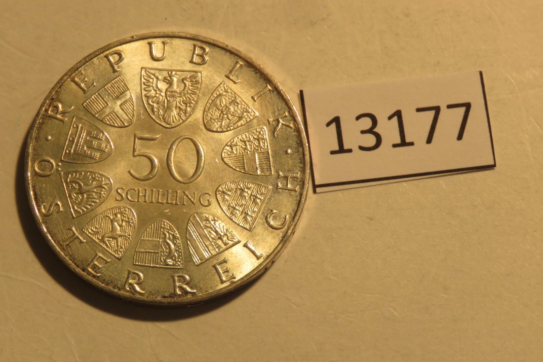  13177 Österreich 1971 - 50 Schilling -   Ing. Julius Raab   - 20 g SILBER 0.900   