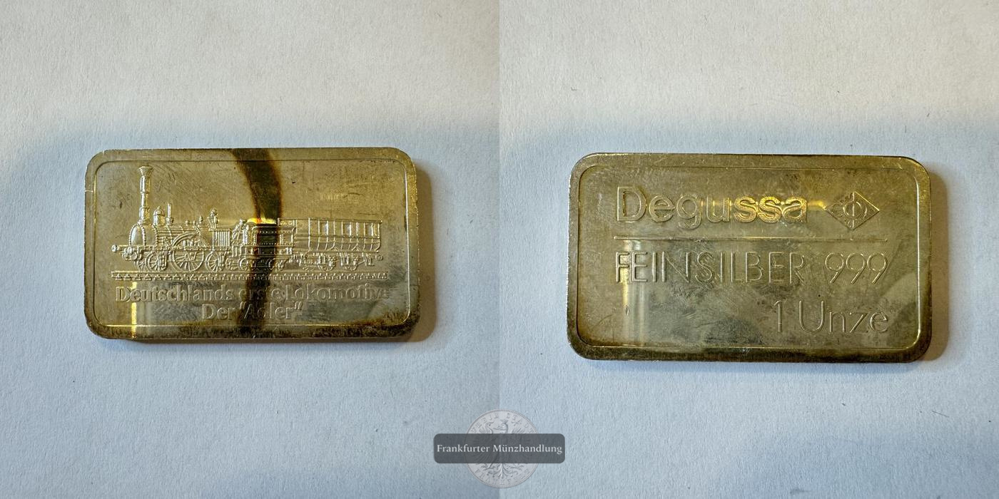 Deutschland Degussa Der Adler 1 Unze FM-Frankfurt Feinsilber: 31,1g   