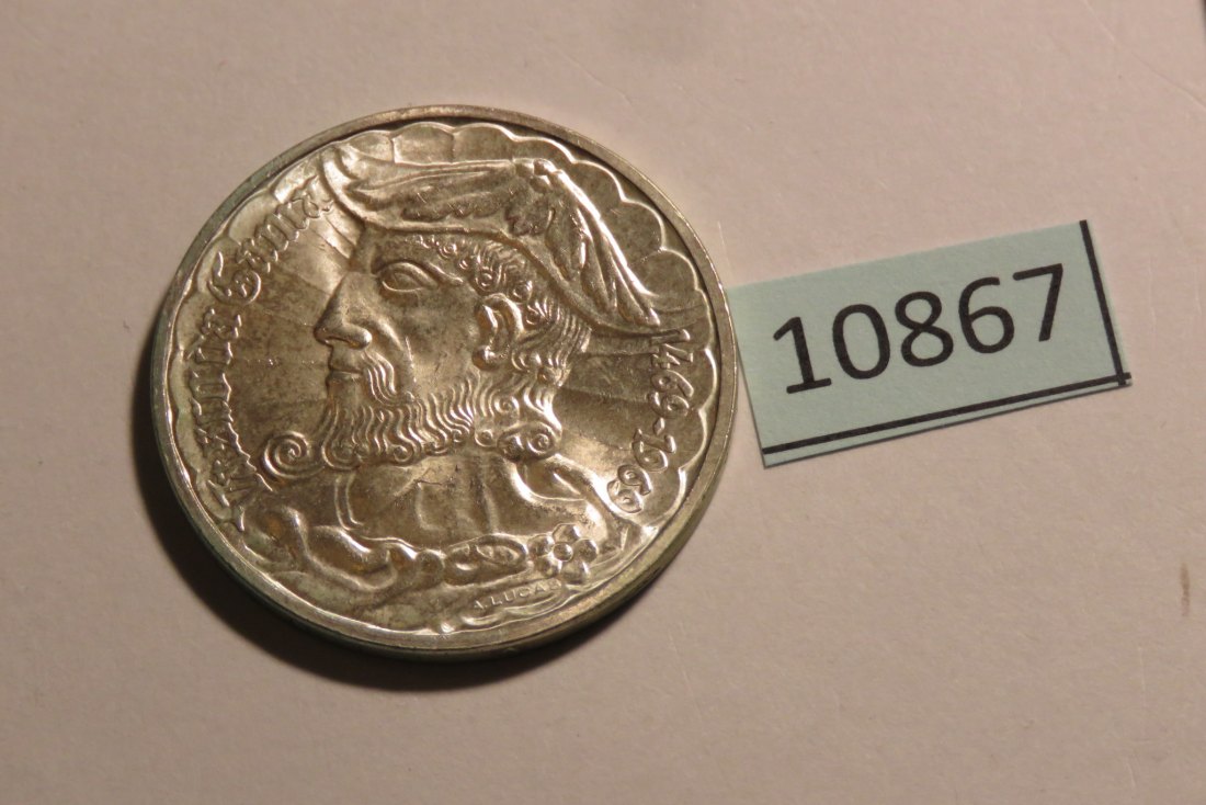  10867 Portugal 1969 - 50 Escudos  - 18 g SILBER 0.650 - Vasco da Gama   