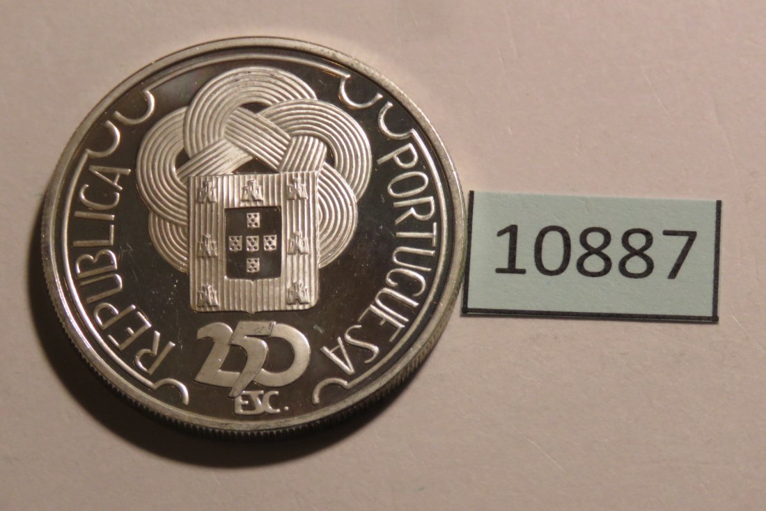  10887 Portugal 1988 - 250 Escudos  - 28 g SILBER 0.925 - Olympia Seoul   