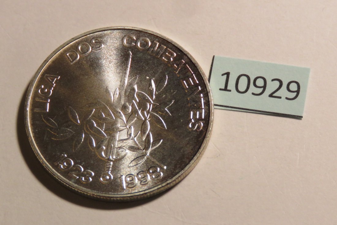  10929 Portugal 1998 - 1000 Escudos  - 27 g SILBER 0.500 - Liga dos Combatantes   