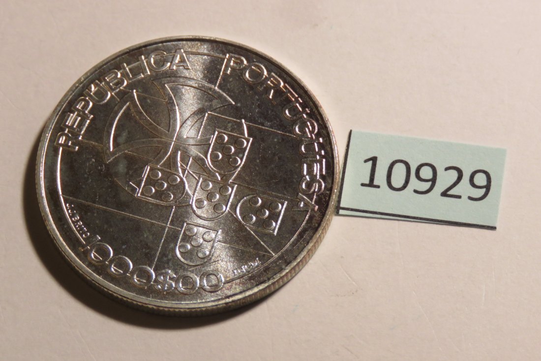  10929 Portugal 1998 - 1000 Escudos  - 27 g SILBER 0.500 - Liga dos Combatantes   