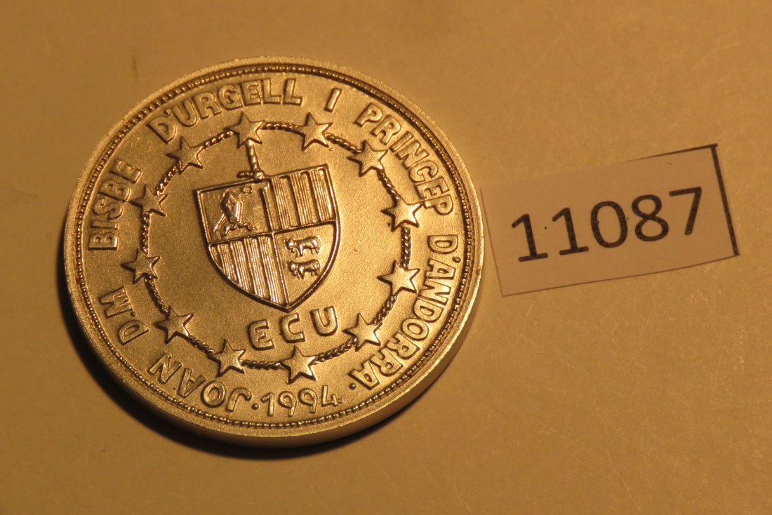  11087 Andorra  1994 - 20 Diners  - 25 g SILBER 0.925 mit 1,5 g GOLD 0.917 - Peter III.   