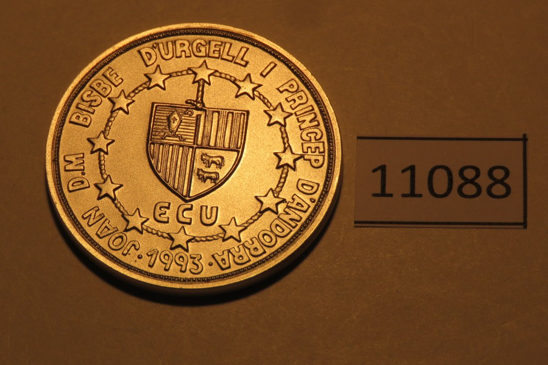  11088 Andorra  1993 - 20 Diners  - 25 g SILBER 0.925 mit 1,5 g GOLD 0.917 - St. Georg   