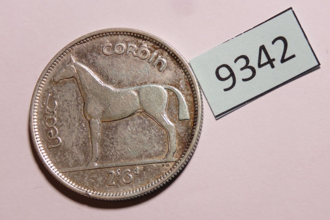  9342 Irland 1940 - Half Crown - 14,14 g SILBER 0.750   