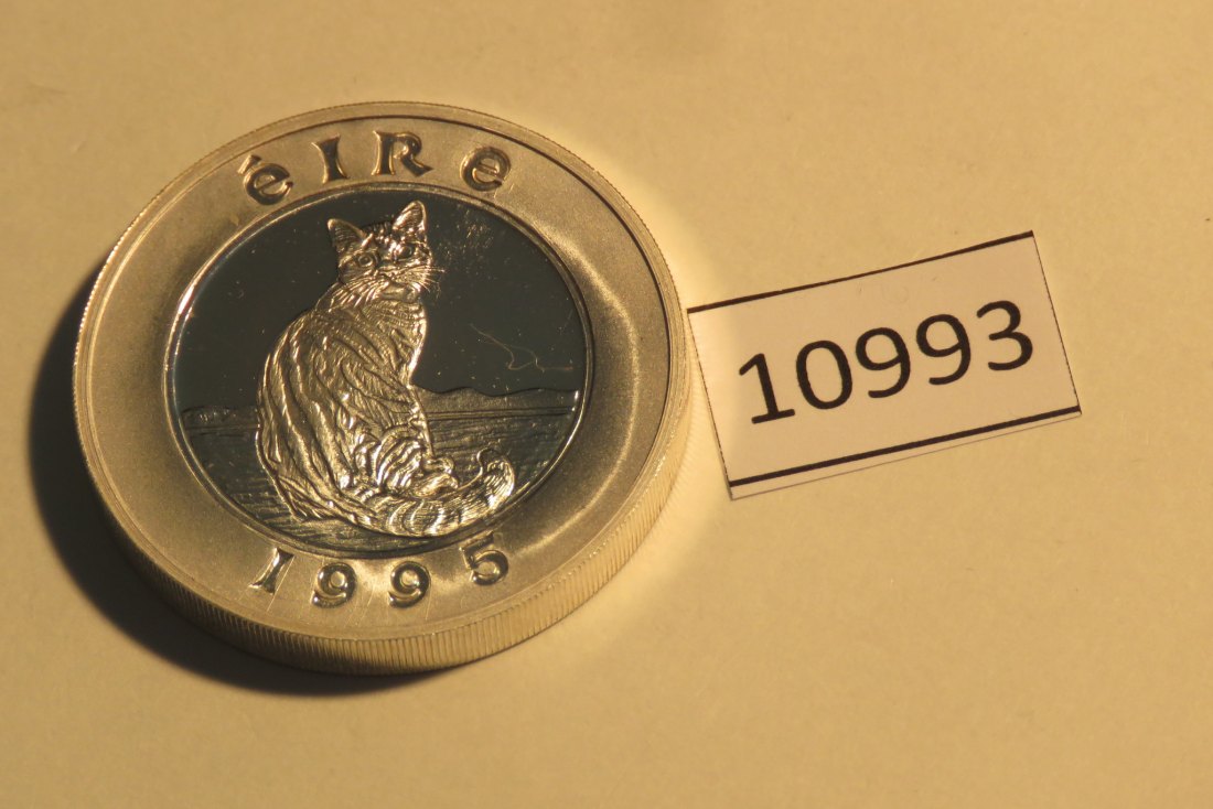  10993 Irland 1995 - 25 ECU - 21,1 g SILBER - Katze   