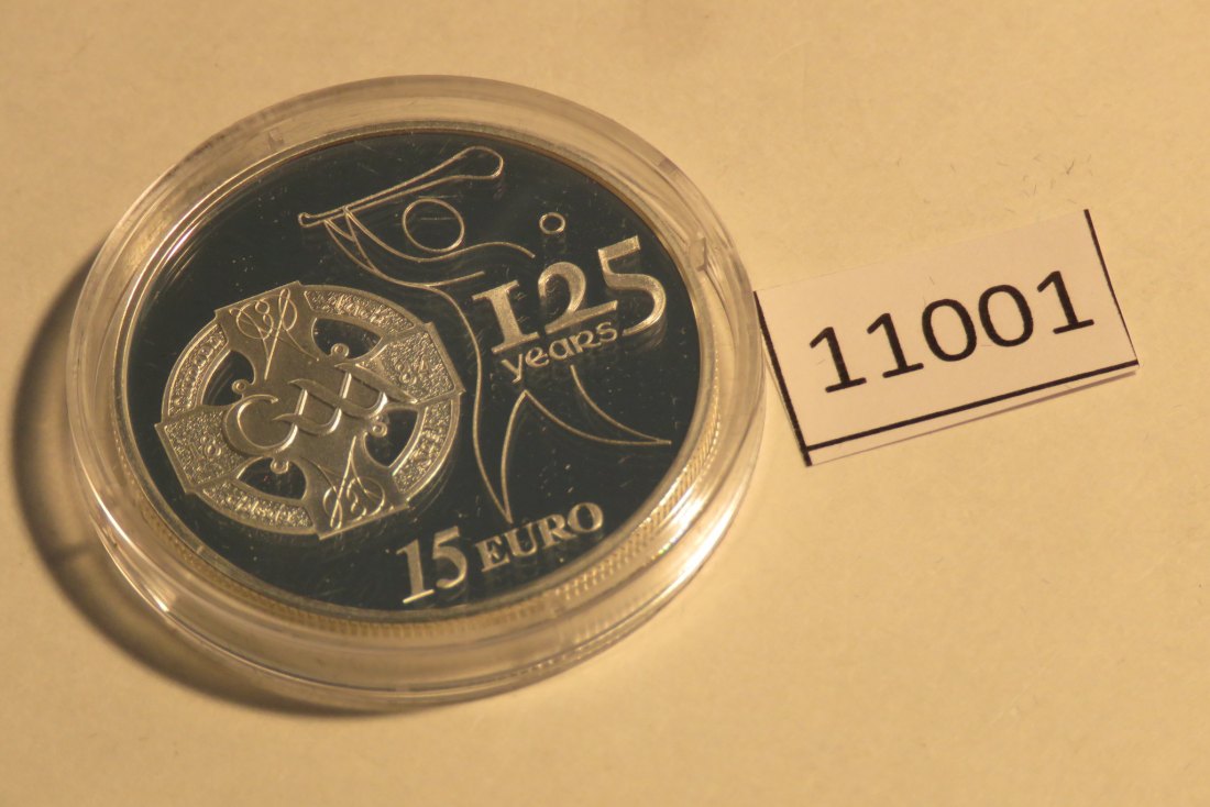  11001 Irland 2009 - 15 Euro - 28,28 g SILBER 0.925 - 125 Jahre Golf   