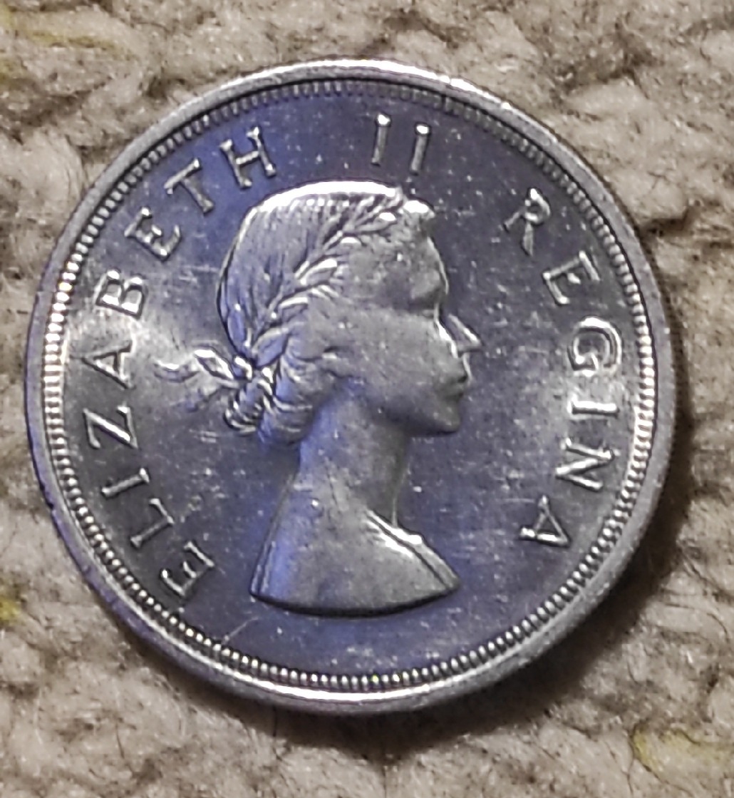  Südafrika 5 Schilling 1958 SILBER   