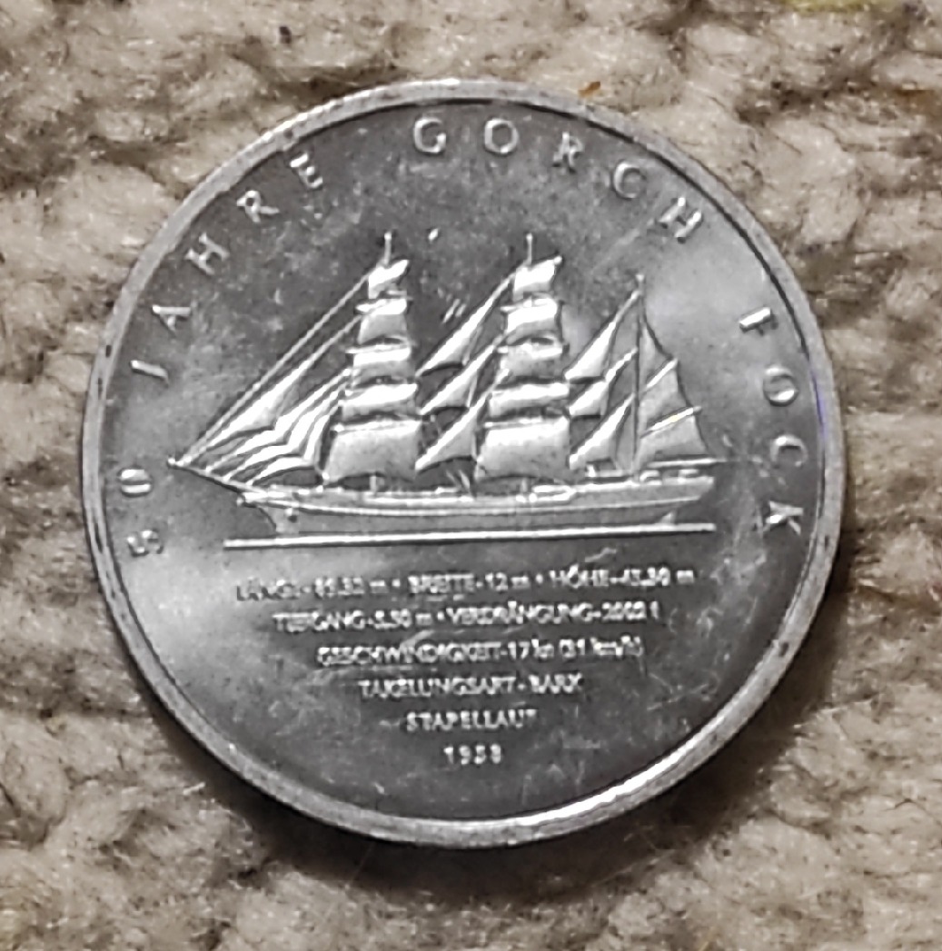  Deutschland 10 €, 2008 Gorch Fock II   