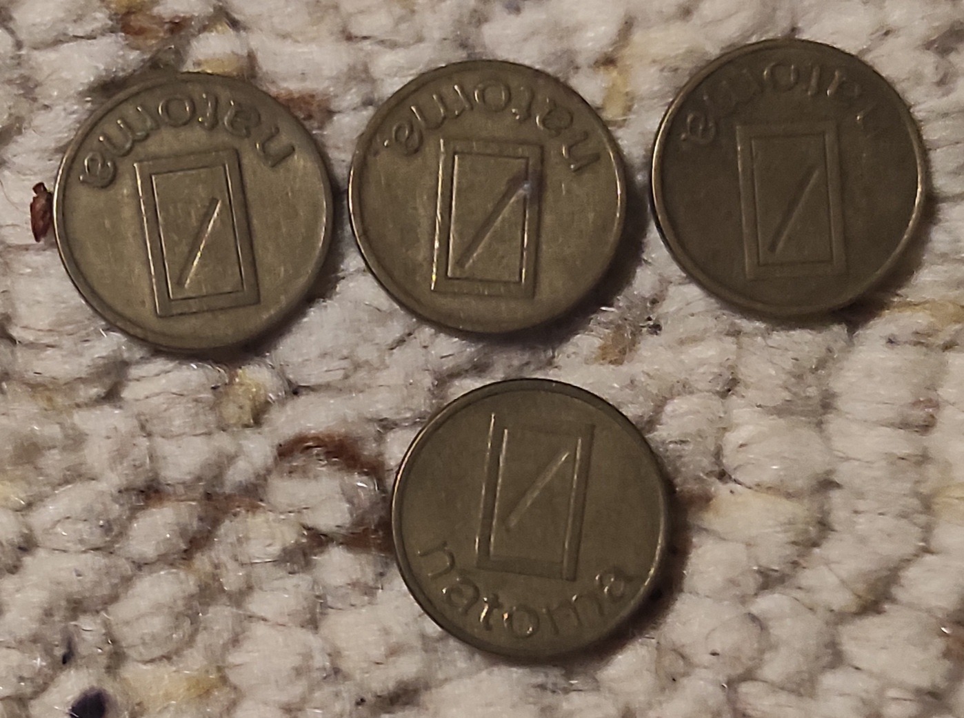  Niederländische Automatenmünze Natoma, gleich 4 Stück   