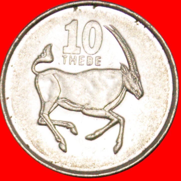 Ⰺ GAZELLE (1998-2008): BOTSWANA ★ 10 THEBE 1998! LOW START★ NO RESERVE!