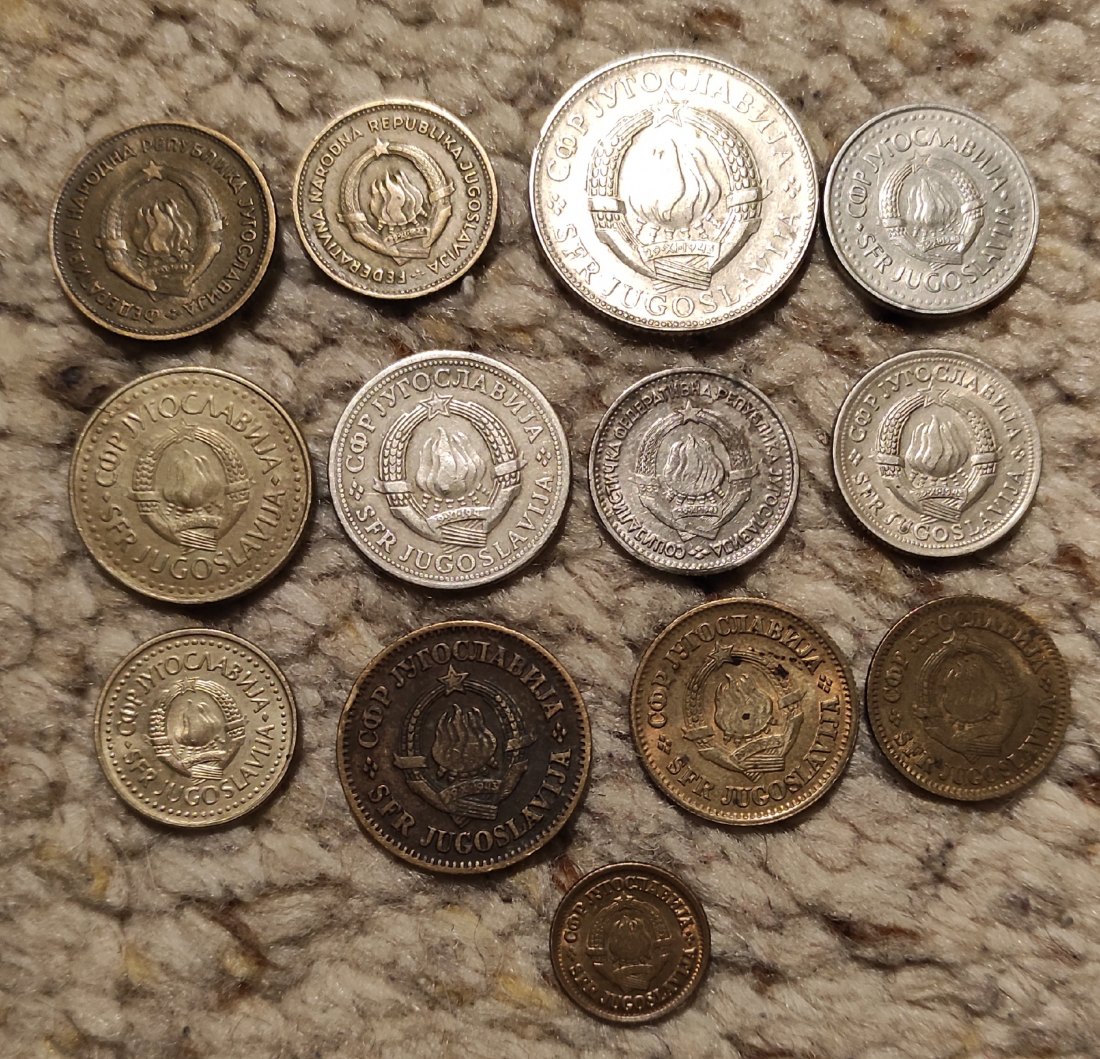  Set 003: Jugoslawien Münzlot mit 13 verschiedene Münzen   