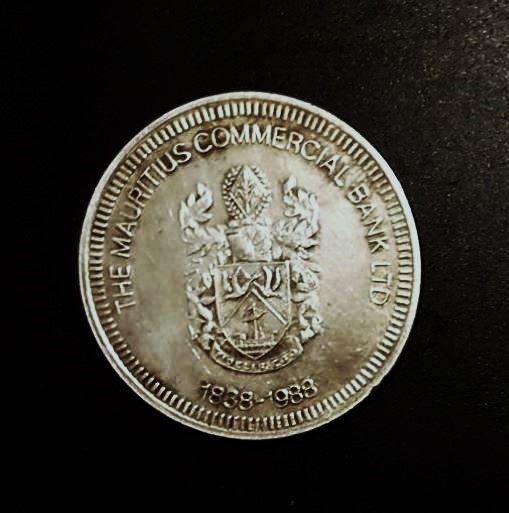  Mauritius Silber-Medaille Galeere auf 150 Jahre MCB   