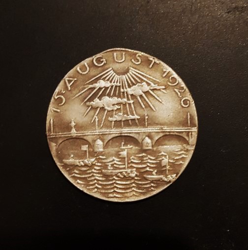 Frankfurt 1926 Neubau der 'Alten Brücke' Silber-Medaille