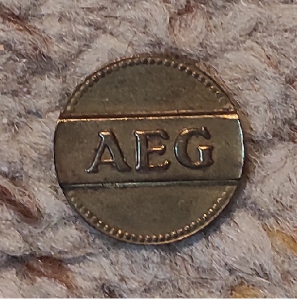 AEG Wertmarke für Münzzähler   