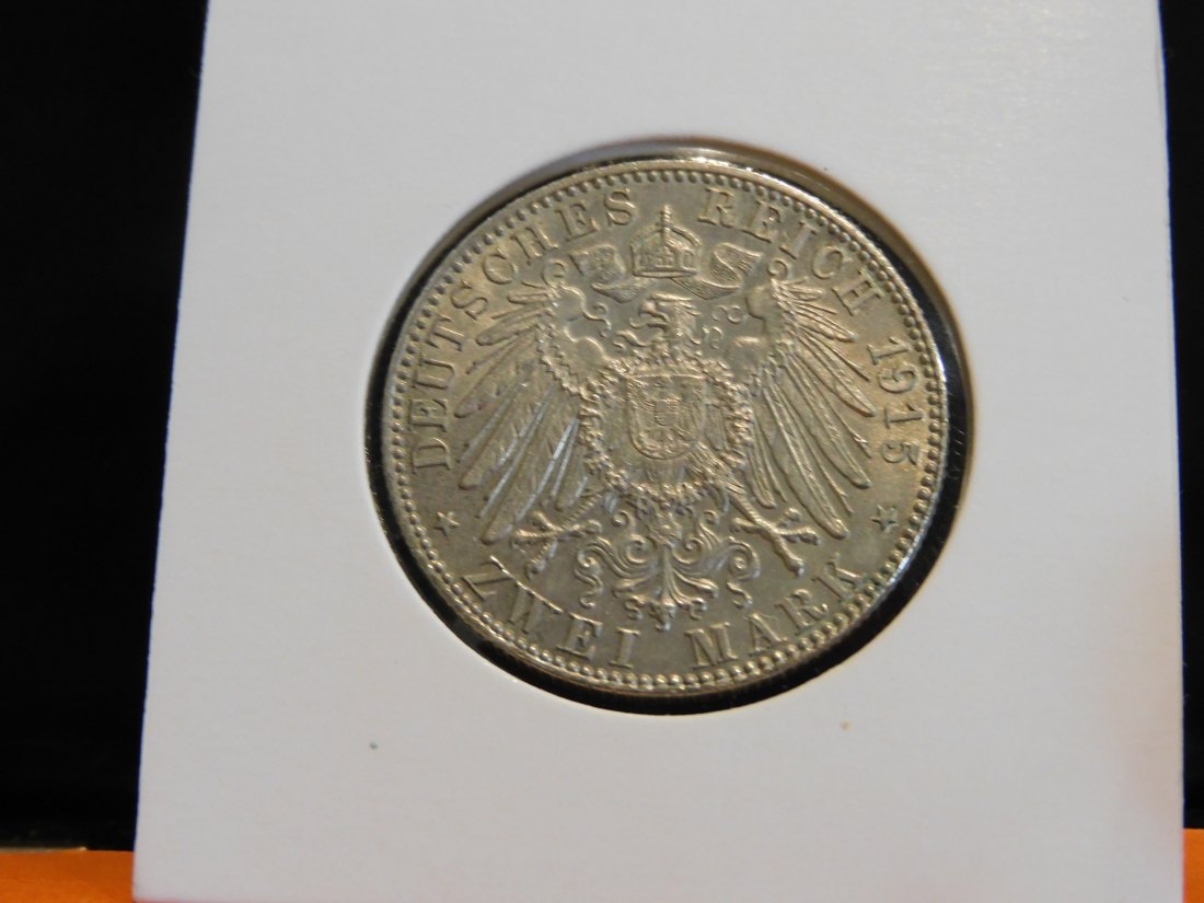  GERMANY 2 MARK 1915 S.MEININGEN.GRADE-PLEASE SEE PHOTOS.   