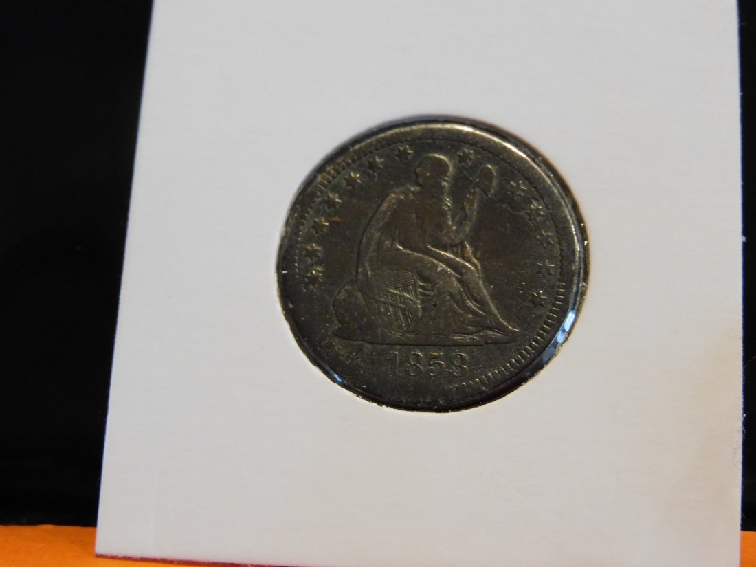  USA 1/4 DOLLAR 1858.GRADE-PLEASE SEE PHOTOS.   