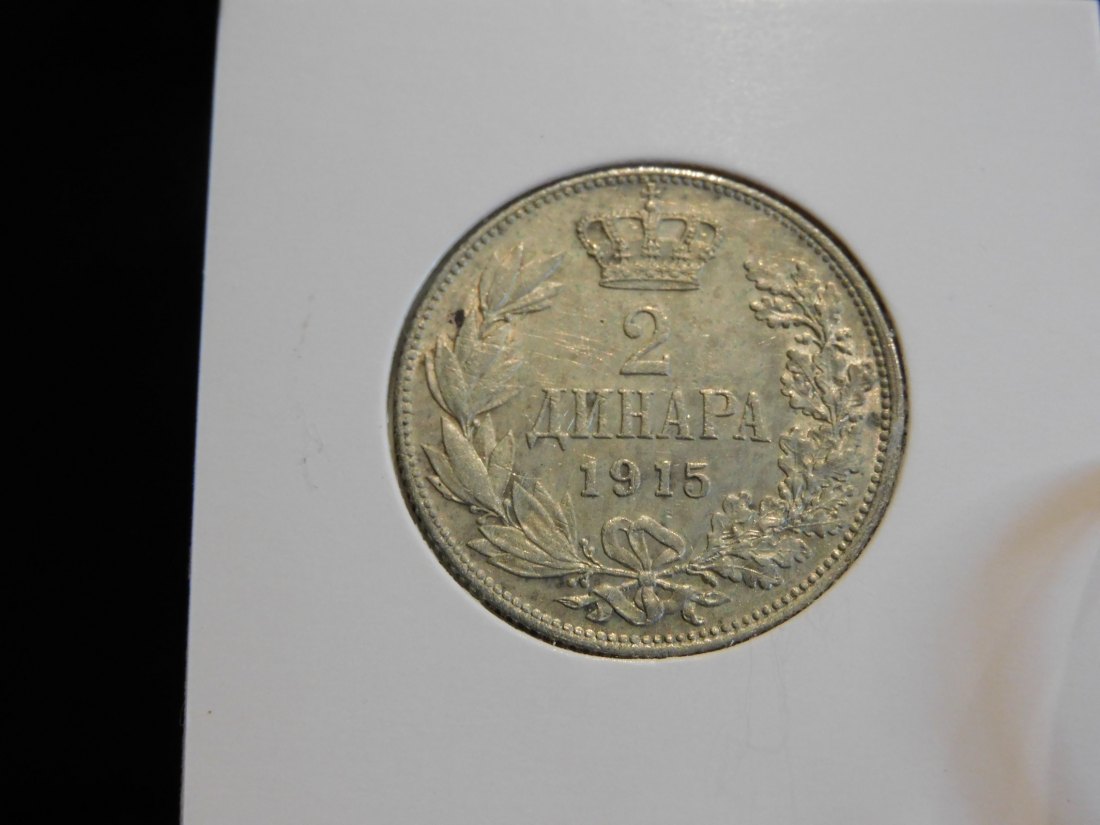  SERBIA 2 DINAR 1915.GRADE-PLEASE SEE PHOTOS.   