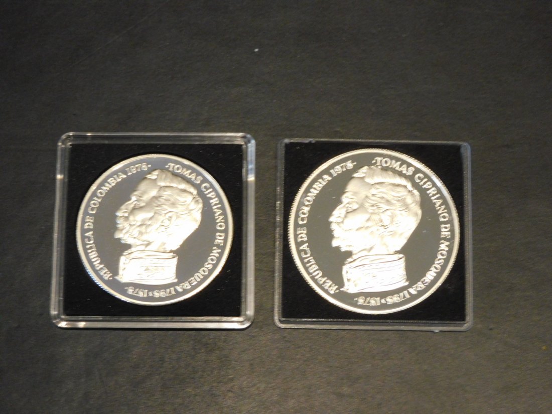  COLOMBIA 500-750 PESOS 1978.GRADE-PLEASE SEE PHOTOS.   