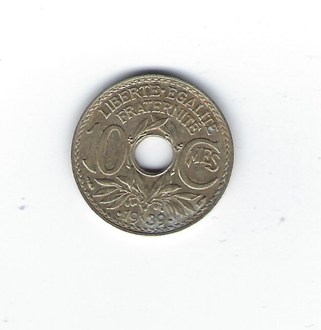 Frankreich 10 Centimes 1939   