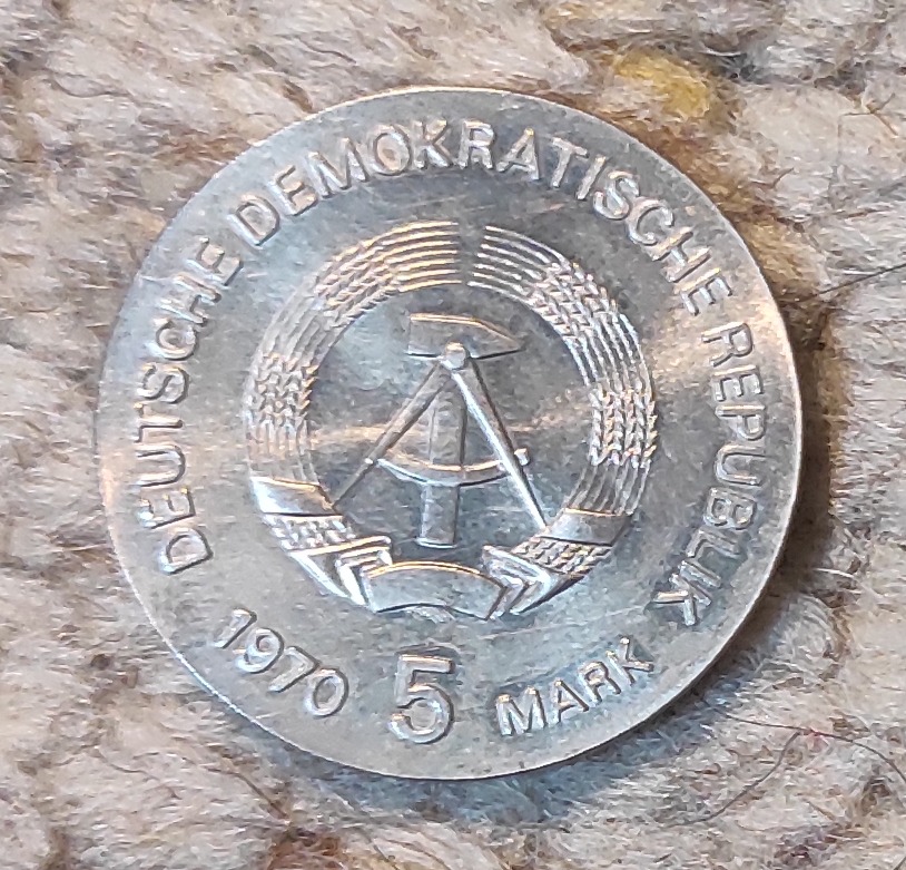  DDR 5 Mark 1970 Geburt von Wilhelm Conrad Röntgen   