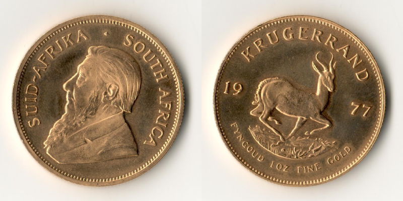 Süd Afrika MM-Frankfurt Feingold: 31,1g Krügerrand 1977 