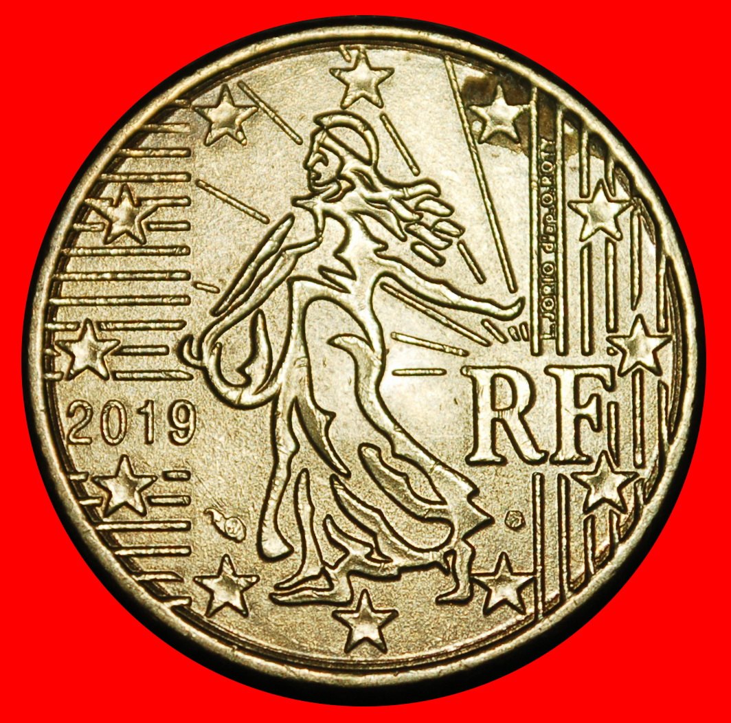  Ⰺ SOWER ERROR (2007-2025): FRANCE★50 EURO CENTS 2019 NORDIC GOLD! DIES A II1★LOW START ★ NO RESERVE!   
