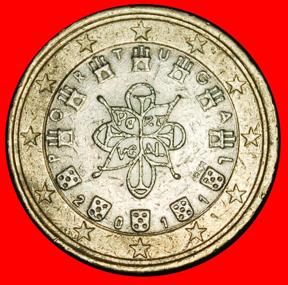 Ⰺ NON-PHALLIC TYPE (2008-2025): PORTUGAL ★ 1 EURO 2011 SEAL 1144! DIES B I2!★LOW START ★ NO RESERVE!