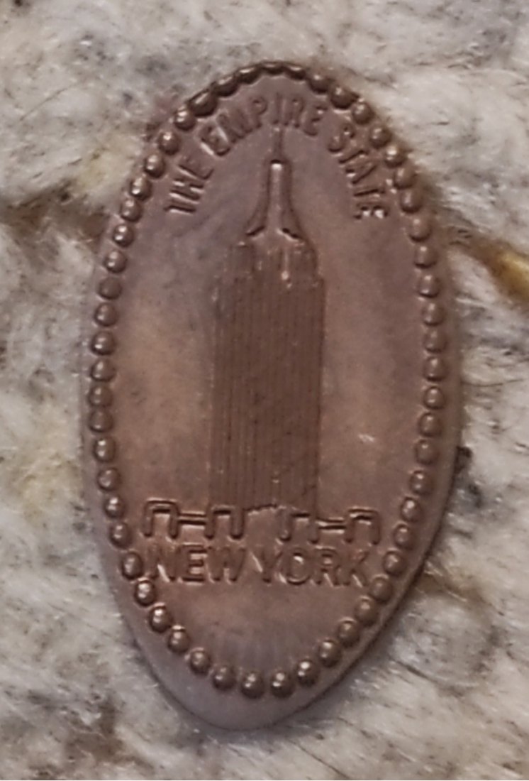  Elongated Coin Empire State Building New York   