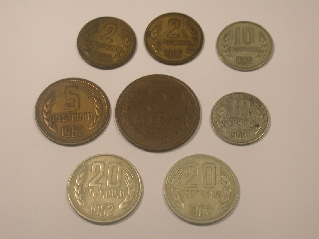  J31  Udssr 8 Münzen 1962-1980    Originalbilder   